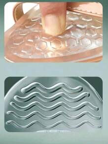 1 Pair GEL Honeycomb Forefoot Cushion Pads For High Heels, Soft Shock-Absorbing Particles Textured Anti-Slip Insoles, Half Size Up