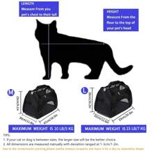 Lồng vận chuyển mèo mềm, phù hợp cho mèo cỡ vừa/nhỏ. Lồng vận chuyển chó, phù hợp cho chó nhỏ, chó con. Lồng vận chuyển thú cưng thoải mái, di động, có thể gấp gọn, đáp ứng tiêu chuẩn vận chuyển hàng không. - màu đen - Xem 2