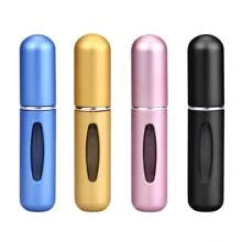 4pcs 5ml Portable Refillable Perfume Atomizer Spray Bottle Fragrance Pump With Travel Case