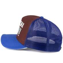 Simprão Moda Country Cap Curved Brim The System Is Raw MulticolorLogoStreet StyleFabricPrinting - 藍紅 - 查看 7