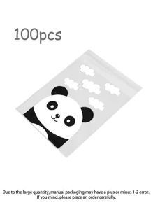 100 个/包磨砂圣诞烘焙包装塑料礼品袋，透明礼品包装袋 - 彩色 - 查看 13