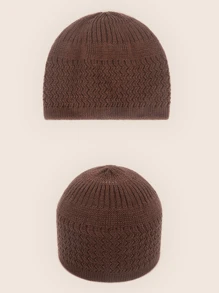 1 件新款刺绣针织无檐便帽，男女通用圆顶帽，穆斯林祈祷帽，平顶刺绣帽，适合日常祈祷和休闲穿着 - 彩色 - 查看 21