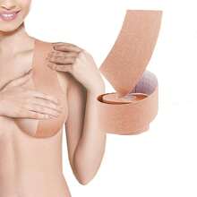 1 rollo de cinta para apretar el pecho, correa invisible para sujetador para mujer, aumento instantáneo de pecho, correa para el pecho adecuada para copas de sujetador grandes, cinta para el pecho, pegatinas elásticas para pezones, cinta para el pecho, cinta para el cuerpo impermeable y resistente al sudor, adecuada para moldear el cuerpo a la moda, cinta para realzar la silueta