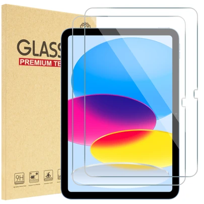 2 件钢化玻璃屏幕保护膜适用于三星 Galaxy Tab / iPad，防刮，触摸感应生日、家人、朋友礼物平板屏幕保护膜，平板配件防水防震防摔防摔防指纹全覆盖