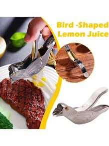 1 件装不锈钢鸟形柠檬榨汁器茶叶浸泡器手动柠檬榨汁器柑橘柠檬榨汁器水果榨汁器酸橙压榨器金属专业手动榨汁器厨房工具 - 彩色 - 查看 5