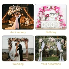 2m X 2m / 1.5m X 2m Metal Arch Party Decoration Kit - Elegant Floral Accents, Versatile Display Stand, Durable Backdrop Frame For Weddings, Birthdays, And General Celebrations - Easy Assembly, Versatile Event Decor