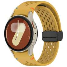 Dây đeo silicon tương thích với Samsung Galaxy Watch 7 FE 6 5 4 40mm 44mm 5Pro 45mm Dây đeo khóa từ 6 Classic 43mm 47mm Vòng đeo tay không có khe hở - nhiều màu - Xem 6