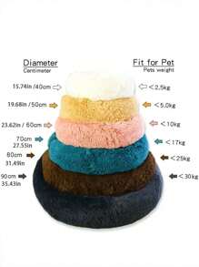 1 chiếc ổ nằm tròn cho thú cưng HUITAIYANG hình bánh donut bằng vải nhung màu cầu vồng, không thể tháo rời, mềm mại và thoải mái, có thể giặt trực tiếp, phù hợp cho mèo và chó nhỏ/trung bình, sử dụng hàng ngày và mang theo khi ra ngoài. - Nhiều màu - Xem 10