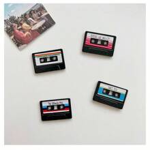 4 Pieces, Size 4.2*3cm, 4.2*4.2cm, Fridge Magnets, Vintage Cassette, Record Fridge Decoration Stickers, Refrigerator Magnets, Sticky Note Stickers, Vintage Style, For Fridge Decoration, Set Of 4, Decorative Memo Board, Message Board, Notepad, Fridge Notes, Diary, Weekly To-Do List, Weekly Planner, Daily Planner, Planning Notes, Gift Gifts Birthday Graduation
