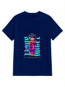 Unisex StreetWear T-Shirt 100% Cotton NEW! - 藏蓝色 - 查看 2