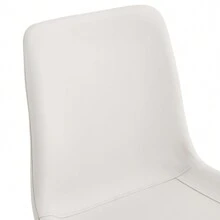 MUUOKY Modern Dining Chairs Set Of 6, Armless Kitchen Chair High Back  Equipped With Cushions And Black Metal Legs, Dining Chair Set For Living Room, Dining Room, Bedroom, Kitchen, Spare Chairs For Thanksgiving Christmas Parties, Easy To Clean, Ergonomic Design, Furniture, Home Decor - trắng - Xem 6
