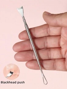 Set di 4 pezzi di strumenti in acciaio inossidabile per la rimozione dell'acne, kit estrattore di punti neri e brufoli con custodia, kit di strumenti di bellezza e trucco
