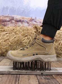 Nouvelles chaussures de sécurité pour hommes pour le printemps/automne 2025, anti-écrasement et anti-perforation, confort de station debout, antidérapantes, légères, chaussures de travail de protection