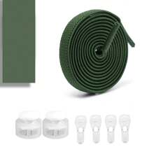 弹性免系带鞋带，扁平鞋带，适用于男士和女士运动鞋。带金属锁的快速松紧鞋带，鞋带。