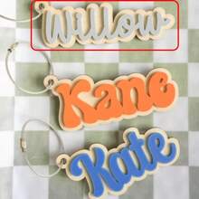 Acrylic Keychain Retro Name Tag, Customizable Acrylic Name Tag For Backpack, Diaper Bag, Lunch Box