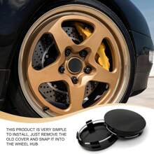 4 PCS Car Wheel Center Hub Cover, Snap-In Vehicle Rim Hub Caps Accessories, Universal Waterproof Durable Automotive Wheel Protector For Most Cars - Multicolor - View 5