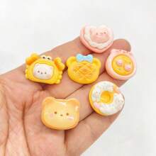 10/20/30 件可爱卡通动物和饼干树脂工艺品套装 - 随机混合 - DIY 配件，适用于手机壳、发夹、相框 - 送给女孩的创意礼物 - 彩色 - 查看 13