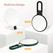 30X Magnification Handheld Makeup Mirror - Dual-Sided 1X/30X With 360-Degree Rotating Handle, Foldable & Portable For Travel, Eyebrow Grooming, Cartoon Design, Plastic Frame, No Battery Needed, Makeup, Cheap, Room Decor, Vanity, Travel, Bedroom, Makeup Accessories, Mirror, Vanity Mirror, Mini Mirror, Compact Mirror, Mirror Small, Hand Mirror,Cheap,Stocking Stuffers,Makeup,Makeup Tools,Cheap Stuff,Gifts,Gifts For Women,Christmas Gifts - Multicolor - View 3