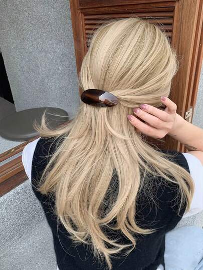 1pc Korean Style Metal Clip Hair Accessory, Elegant Hairpin Barrette For Daily Wear, Holiday Gift,Hair Clips,Hair Barrettes Claw Clips, School Stuff, Hair Accessories