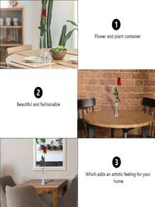 Vaso in acciaio inossidabile, innovativo, elegante, moderno, dalla bocca rotonda, vaso in metallo per fiori per il tavolo del soggiorno