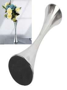 Vaso in acciaio inossidabile, innovativo, elegante, moderno, dalla bocca rotonda, vaso in metallo per fiori per il tavolo del soggiorno