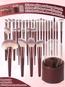 60PCS Makeup Tools Set Including:36PCS Makeup Brush Set+5PCS Makeup Sponges+5PCS Mini Makeup Sponges+5PCS Triangle Powder Puffs+5PCS Mini Air Cushion Powder Puffs+1pc Hairband+2PCS Hand Bowl Strap+1pc Makeup Brush Cleaning Tools - 彩色 - 查看 12