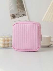 1 pieza Bolsa organizadora de color caramelo, bolsa de almacenamiento para toallas sanitarias/tampones, monedero con cierre para sujetar lápices de labios, brochas, cuidado de la piel, teléfono, monedas y artículos pequeños, para uso en el hogar/viaje/escuela, con vibras bohemias, para vacaciones en la playa, colección de baño, colección de dormitorio, gran capacidad