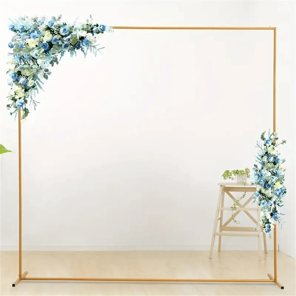 2m X 2m / 1.5m X 2m Metal Arch Party Decoration Kit - Elegant Floral Accents, Versatile Display Stand, Durable Backdrop Frame For Weddings, Birthdays, And General Celebrations - Easy Assembly, Versatile Event Decor