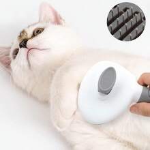 猫咪美容刷，长毛猫狗除毛工具，宠物毛发去除刷 - 灰色 - 查看 3