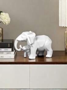 1 tượng voi nhỏ, đồ trang trí phong thủy, đồ trang trí nhà cửa, vật trang trí nhỏ, thu hút tài lộc, quà sinh nhật tuyệt vời. - Nhiều màu - Xem 7