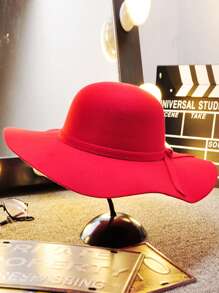 1 件女士纯色蝴蝶结装饰钟形帽，冬季保暖防风防水软呢帽，厚实可爱时尚休闲优雅复古街头风格百搭太阳帽，适合户外、滑雪、骑自行车、旅行、派对、日常使用 - MM1543 - 查看 8