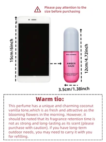 50ml 女士无酒精水果香氛喷雾，迷人的云莓和香草香味，头发和身体散发新鲜水果香气，适合旅行，是送给她的理想礼物