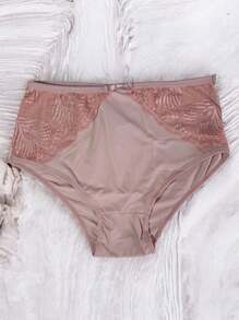 Kit 3 Plus Size Lace Panties With High Waist Women's High Waist Plus Size Panties With Lace Details - Multicolor - View 11