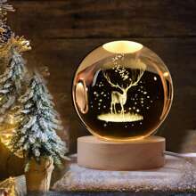 1 Piece 创意3D水晶球小夜灯 直径6cm 秋冬雪人系列 情人节情侣系列 浪漫爱心 激光内雕 圣诞树 雪人 水晶球生日礼物 圣诞装饰 派对装饰 节日装饰 周年纪念礼物 家居装饰小夜灯 送给爱人 送女朋友送男朋友礼物 适用于节日装饰 展示柜 办公桌 - 彩色 - 查看 6