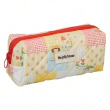 1 件卡通波尔卡圆点铅笔盒，大容量极具吸引力的学生文具收纳袋、化妆包 - 彩色 - 查看 5