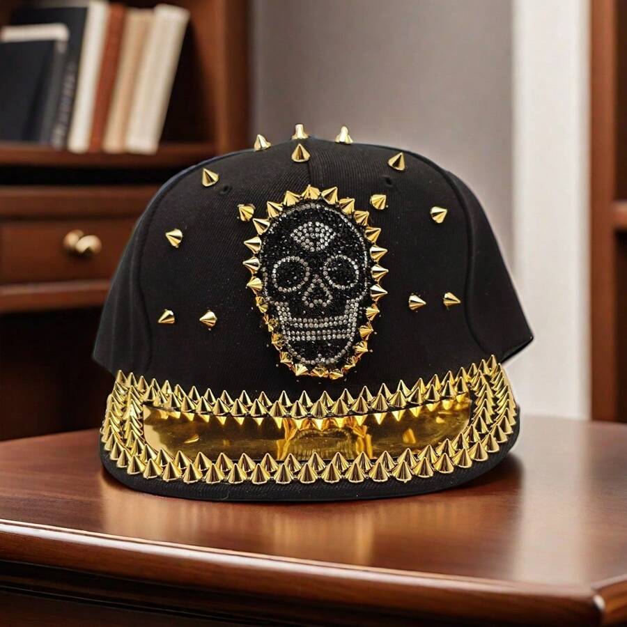 1 件装复古街头派对棒球帽，带亮片，防紫外线，防风，四季通用，超大宽边钓鱼户外卡车司机帽，复古时尚