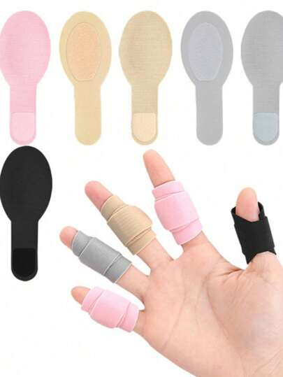 5 件套手指套，弹性拇指夹板支撑保护器，手指压缩套，透气手指胶带，适用于扳机指运动辅助支撑