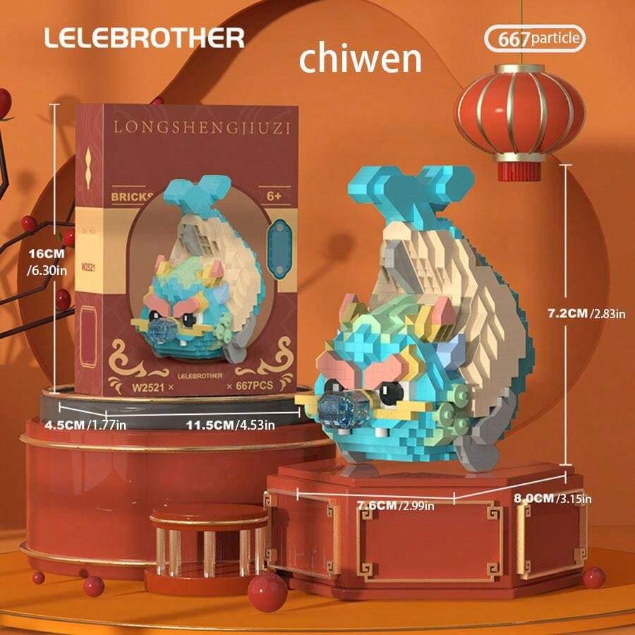 Set Micro Blocchi Gatto Blu Con Scatola Segreta 2903 Pezzi | Modello Da Collezione Realistico - 2
