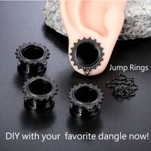 2PCS Screw 316L Stainless Steel Retro Ear Gauges Stretcher Piercing Ring Tunnels Expander Plugs Pair Selling