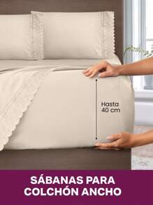 Home Elephant Sheet Set Single, Double, King Size Embroidered, Various Colors - Beige - View 6