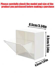 4pcs/2pcs/1pc Wall Mounted Clean Swab Storage Box, Cosmetics Storage Box, Jewelry Storage Box, Plastic Storage Rack, Used For Organizing And Storing Clean Swabs, Dental Floss, Hair Cords, Hair Clips, Makeup Pad, Powder Puff, Suitable For Home, Dormitory, Commercial, Bathroom, Room Decoration, Christmas Gifts