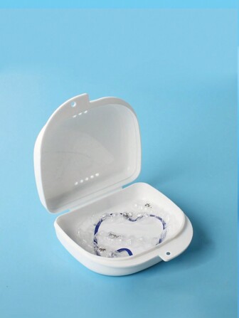 1pc Ventilated Orthodontic Retainer Storage Box, Denture Case, Durable Ventilated Orthodontic Retainer Storage Box, & Easy To Use, Household Office Dormitory Supplies, Household Storage Items, Convenient To Carry