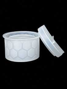 Honey Bee Gypsum Candle Jar Silicone Molds DIY Storage Jewelry Storage Box With Lid Handcraft Epoxy Resin Drip Mold Home Decoration Gift - White Silicone Mold - View 4