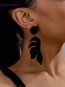 1 Cặp bông tai thiết kế cánh theo phong cách Gothic Dark Forest thời trang dành cho nữ, thích hợp cho tiệc thời trang & tiệc tối - bông tai - Xem 4