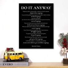 Inspirational Canvas Wall Art Motivational Do It Anyway Quote Canvas Print Positive Canvas Painting Office Home Wall Decor - Framed - View 3