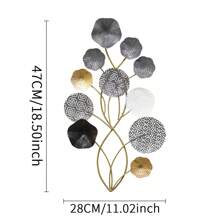 1pc Creative Vintage Metal Wall Decor, Home Decor For Living Room, Dining Room, Fireplace, Elegant Home Decor, Modern Wall Hanging,Home Decor ,Room Decor,Wall Decor Gifts Birthday Graduation - Gold - View 9