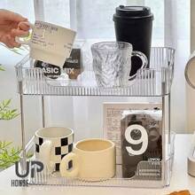 Acrylic Decorative Shelf Organizer Makeup Holder Double Multipurpose - Naranja - Ver 3