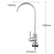 Gooseneck 1/4in Water Purifier Faucet Reverse Osmosis Drinking Water Filter Faucet Stainless Steel - 1/4in - View 5