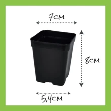 Square Vase 200ml – Perfect For Small Plants And Floral Arrangements At Home, Office And Balcony With Resistant Material" - 15 單位 - 查看 3