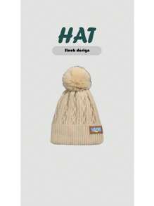 1 bucă căciulă drăguță pentru femei, tip boho, din tricot din poliester, pentru toate anotimpurile